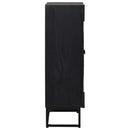 vidaXL Magasfiú Fekete 55 x 30 x 95 cm Tömör Mangófa és Műszaki Fa