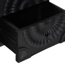 vidaXL TV szekrény Fekete 105 x 30 x 54 cm Tömör Mangófa és Műszaki Fa