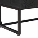 vidaXL TV szekrény Fekete 105 x 30 x 54 cm Tömör Mangófa és Műszaki Fa