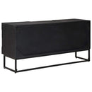 vidaXL TV szekrény Fekete 105 x 30 x 54 cm Tömör Mangófa és Műszaki Fa