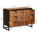 vidaXL Fiókos szekrény 75 x 30 x 54 cm Tömör Mangófa és Műszaki Fa