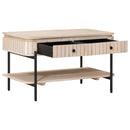 vidaXL Kézzel Készült Kávéasztal Fehér 85 x 45 x 50 cm Tömör Mangófát