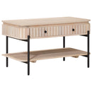 vidaXL Kézzel Készült Kávéasztal Fehér 85 x 45 x 50 cm Tömör Mangófát