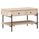 vidaXL Kézzel Készült Kávéasztal Fehér 85 x 45 x 50 cm Tömör Mangófát