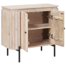 vidaXL Széf 70 x 30 x 65 cm Tömör Mangófa és Műszaki Fa