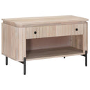 vidaXL Cipőpad fiókkal 85 x 37 x 48 cm Tömör Mangófa és Műszaki Fa