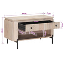 vidaXL Cipőpad fiókkal 85 x 37 x 48 cm Tömör Mangófa és Műszaki Fa