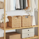 vidaXL Tárolókosarak 2 pcs Természetes 28 x 28 x 28 cm Vízi jácint