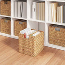 vidaXL Tárolókosarak 2 pcs Természetes 28 x 28 x 28 cm Vízi jácint