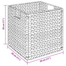 vidaXL Tárolókosarak 2 pcs Természetes 28 x 28 x 28 cm Vízi jácint