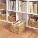 vidaXL Tárolókosarak 2 pcs Természetes 35 x 25 x 17 cm Vízi jácint