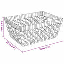 vidaXL Tárolókosarak 2 pcs Természetes 38 x 28 x 15 cm Vízi jácint