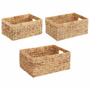 vidaXL Tárolókosarak 3 pcs Természetes Vízi jácint