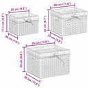 vidaXL Tárolókosarak 3 pcs Természetes Vízi jácint