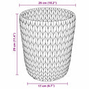 vidaXL Hulladék Papír Kosarak 2 pcs Természetes 26 x 26 x 29 cm