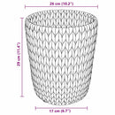 vidaXL Hulladék Papír Kosarak 2 pcs Természetes 26 x 26 x 29 cm