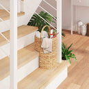 vidaXL Lépcsőkosár Természetes 28 x 26 x 47 cm Vízi jácint