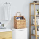 vidaXL Függő kosár Természetes 30 x 17,5 x 49,5 cm Vízi jácint