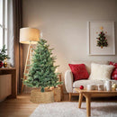 vidaXL Karácsonyfakollekció Kerek Barna 75 x 75 x 25 cm Vízi jácint