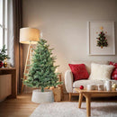 vidaXL Karácsonyfakollekció Kerek Fehér 60 x 60 x 22 cm Vízi jácint