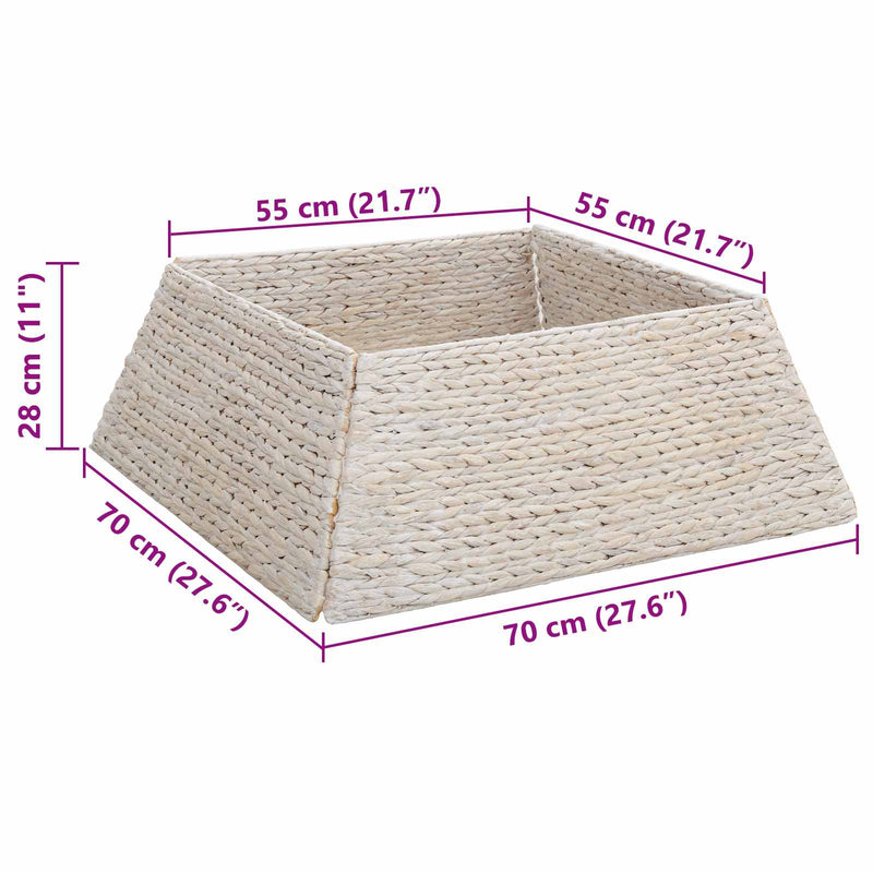 vidaXL Karácsonyfakollekció Fehér 70 x 70 x 28 cm Vízi jácint