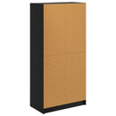 vidaXL Magasfiú Fekete tölgy 68 x 37 x 142 cm Faanyag