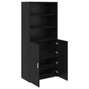 vidaXL Magasfiú Fekete tölgy 80 x 42,5 x 185 cm Faanyag