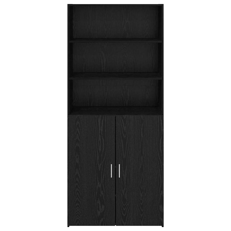 vidaXL Magasfiú Fekete tölgy 80 x 42,5 x 185 cm Faanyag