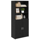 vidaXL Magasfiú Fekete tölgy 80 x 42,5 x 185 cm Faanyag