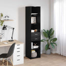 vidaXL Magasfiú fiókkal Fekete tölgy 40 x 42,5 x 185 cm Faanyag