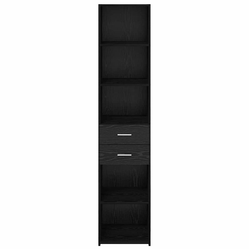 vidaXL Magasfiú fiókkal Fekete tölgy 40 x 42,5 x 185 cm Faanyag