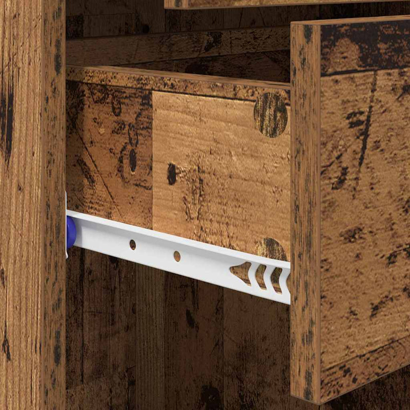 vidaXL Magasfiú fiókkal Öreg fa 45 x 42,5 x 185 cm Faanyag