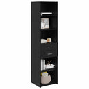 vidaXL Magasfiú fiókkal Fekete tölgy 45 x 42,5 x 185 cm Faanyag