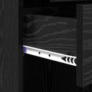 vidaXL Magasfiú fiókkal Fekete tölgy 50 x 42,5 x 185 cm Faanyag