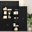 vidaXL Magasfiú fiókkal Fekete tölgy 50 x 42,5 x 185 cm Faanyag