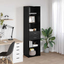 vidaXL Magasfiú fiókkal Fekete tölgy 50 x 42,5 x 185 cm Faanyag