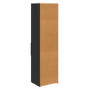 vidaXL Magasfiú fiókkal Fekete tölgy 50 x 42,5 x 185 cm Faanyag