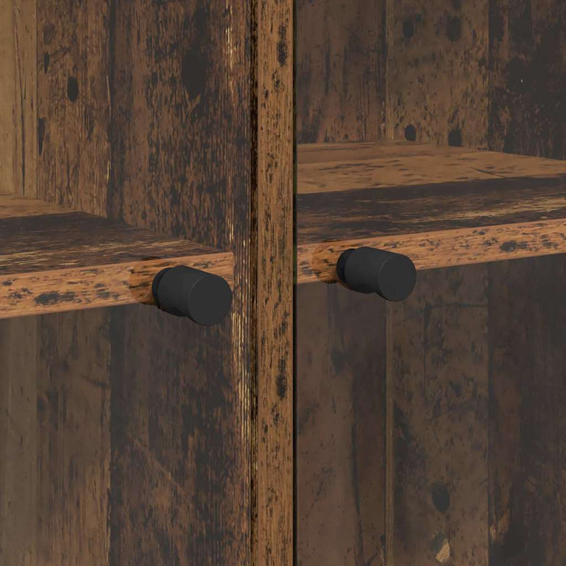 vidaXL Magasfiú 2 pcs Öreg fa 136 x 37 x 142 cm Faanyag