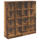 vidaXL Magasfiú 2 pcs Öreg fa 136 x 37 x 142 cm Faanyag