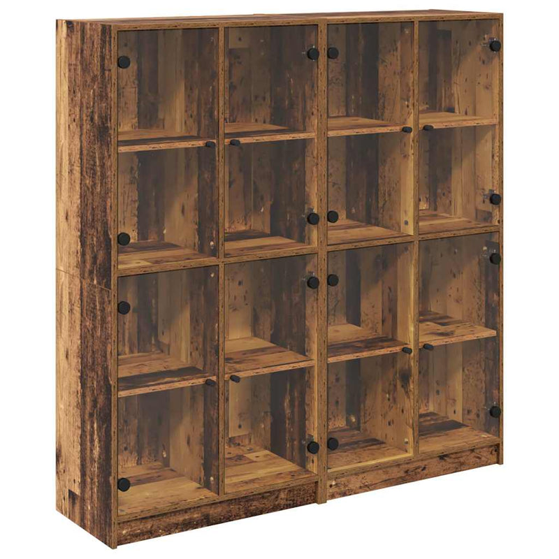 vidaXL Magasfiú 2 pcs Öreg fa 136 x 37 x 142 cm Faanyag