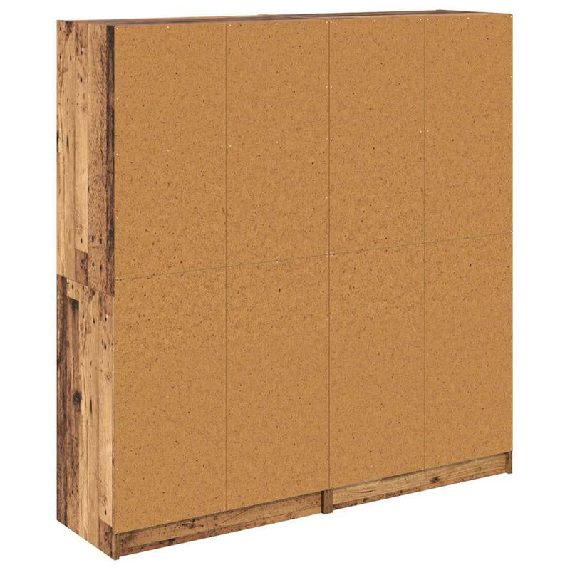 vidaXL Magasfiú 2 pcs Öreg fa 136 x 37 x 142 cm Faanyag