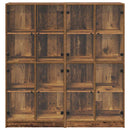 vidaXL Magasfiú 2 pcs Öreg fa 136 x 37 x 142 cm Faanyag