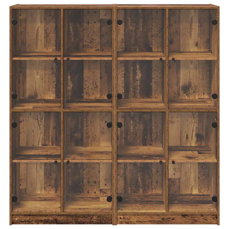 vidaXL Magasfiú 2 pcs Öreg fa 136 x 37 x 142 cm Faanyag