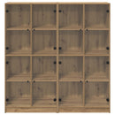 vidaXL Magasfiú 2 pcs Artisan tölgy 68 x 37 x 142 cm Faanyag