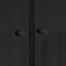 vidaXL Magasfiú 2 pcs Fekete tölgy 136 x 37 x 142 cm Faanyag