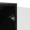 vidaXL Magasfiú 2 pcs Fekete tölgy 68 x 37 x 142 cm Faanyag