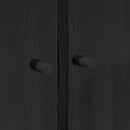 vidaXL Magasfiú 2 pcs Fekete tölgy 68 x 37 x 142 cm Faanyag