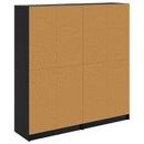 vidaXL Magasfiú 2 pcs Fekete tölgy 68 x 37 x 142 cm Faanyag