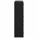 vidaXL Magasfiú 2 pcs Fekete tölgy 136 x 37 x 142 cm Faanyag