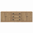 vidaXL Oldalszekrények 3 pcs Öreg fa 210 x 35,5 x 67,5 cm Faanyag